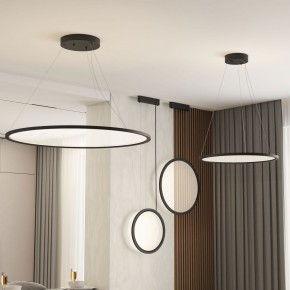 DK6604-BK Подвесной вертикальный светильник Veil со светодиодом H1500 d450 220V 36W 3000-6000K IP20 черный алюминий в Красноуральске - krasnouralsk.ok-mebel.com | фото 4