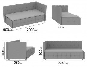 Интерьерная кровать Мирабэлла с П/М (900) в Красноуральске - krasnouralsk.ok-mebel.com | фото 2