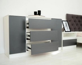 Комод 1200 Парус (Белый/Графит) в Красноуральске - krasnouralsk.ok-mebel.com | фото 4