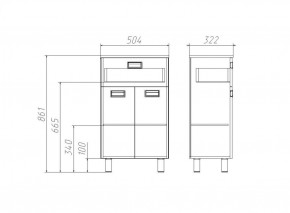 Комод 50 Cube с 1 ящиком Домино (DC5015K) в Красноуральске - krasnouralsk.ok-mebel.com | фото 3