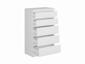 Комод КАСТОР с пятью ящиками, цвет белый в Красноуральске - krasnouralsk.ok-mebel.com | фото 2
