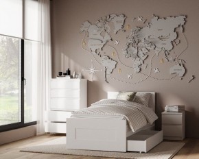 Комод КАСТОР с пятью ящиками, цвет белый в Красноуральске - krasnouralsk.ok-mebel.com | фото 3