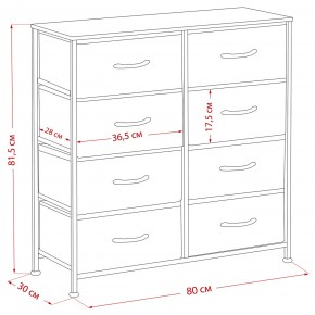 Комод Leset Линкс 8 ящ. (к/з), Каркас Белый, ящики Белые в Красноуральске - krasnouralsk.ok-mebel.com | фото 8