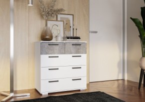 Комод Стандарт-5 NEW (белый/цемент светлый) в Красноуральске - krasnouralsk.ok-mebel.com | фото 3