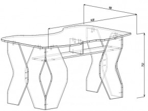 Компьютерный стол КЛ №9.0 (Черный/Красный) в Красноуральске - krasnouralsk.ok-mebel.com | фото 5