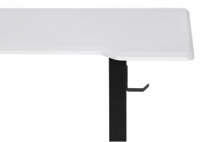 Компьютерный стол Маркос с механизмом подъема 140х80х75 белая шагрень / черный в Красноуральске - krasnouralsk.ok-mebel.com | фото 6