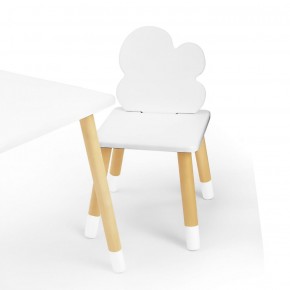 Комплект детской мебели стол и два стула Облачко (Белый/Белый/Береза) в Красноуральске - krasnouralsk.ok-mebel.com | фото