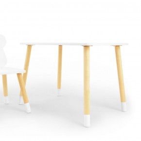 Комплект детской мебели стол и стул Облачко (Белый/Белый/Береза) в Красноуральске - krasnouralsk.ok-mebel.com | фото