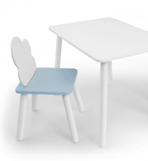 Комплект детской мебели стол и стул Облачко (Белый/Голубой/Белый) в Красноуральске - krasnouralsk.ok-mebel.com | фото