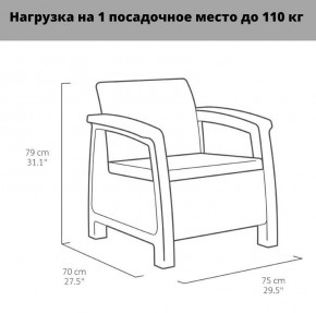 Комплект мебели Корфу Рест (Corfu Rest - without table) графит в Красноуральске - krasnouralsk.ok-mebel.com | фото 3