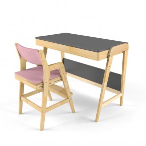 Комплект растущий стол и стул с чехлом 38 попугаев «Вуди» (Серый, Береза, Розовый) в Красноуральске - krasnouralsk.ok-mebel.com | фото