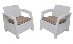 Комплект уличной мебели Yalta Premium Terrace Set (Ялта) белый (+подушки под спину) в Красноуральске - krasnouralsk.ok-mebel.com | фото 4