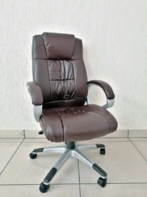 Кресло Barneo K-6 для руководителя (коричневая экокожа) в Красноуральске - krasnouralsk.ok-mebel.com | фото 1