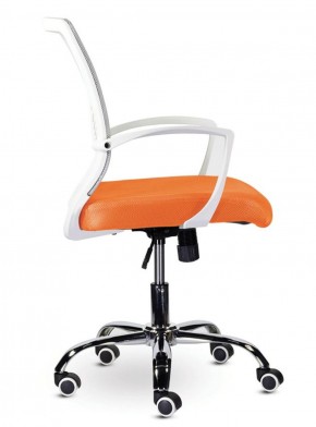 Кресло BRABIX "Wings MG-306", пластик белый, хром, сетка, серое/оранжевое, 532011 в Красноуральске - krasnouralsk.ok-mebel.com | фото 3