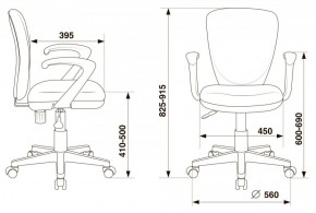 Кресло детское Бюрократ KD-W10AXSN/26-25 серый в Красноуральске - krasnouralsk.ok-mebel.com | фото 4