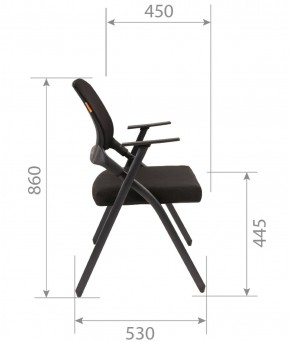Кресло для посетителей CHAIRMAN NEXX (ткань стандарт черный/сетка DW-01) в Красноуральске - krasnouralsk.ok-mebel.com | фото 7