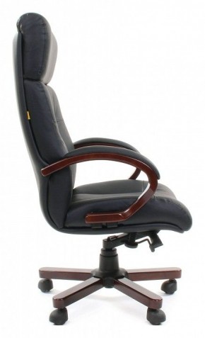 Кресло для руководителя Chairman 421 черный/орех темный, черный в Красноуральске - krasnouralsk.ok-mebel.com | фото 3
