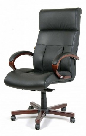 Кресло для руководителя Chairman 421 черный/орех темный, черный в Красноуральске - krasnouralsk.ok-mebel.com | фото 7