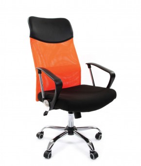 Кресло для руководителя CHAIRMAN 610 N (15-21 черный/сетка оранжевый) в Красноуральске - krasnouralsk.ok-mebel.com | фото