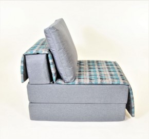 Кресло-кровать бескаркасное Харви (серый-квадро азур) в Красноуральске - krasnouralsk.ok-mebel.com | фото 3