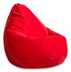 Кресло-мешок Красный Микровельвет L в Красноуральске - krasnouralsk.ok-mebel.com | фото 1