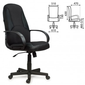 Кресло офисное BRABIX "City EX-512" (кожзам черный, ткань черная) 531407 в Красноуральске - krasnouralsk.ok-mebel.com | фото 2