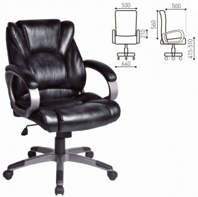 Кресло офисное BRABIX "Eldorado EX-504", экокожа, черное, 530874 в Красноуральске - krasnouralsk.ok-mebel.com | фото 3
