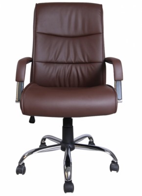 Кресло офисное BRABIX "Space EX-508" (экокожа, хром, коричневое) 531164 в Красноуральске - krasnouralsk.ok-mebel.com | фото 3