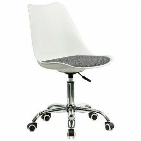 Кресло стул BRABIX "Eames MG-310 CH", хром, пластик белый, ткань серая, 532924 в Красноуральске - krasnouralsk.ok-mebel.com | фото 2