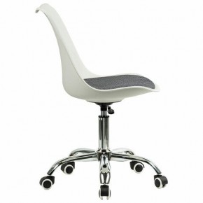 Кресло стул BRABIX "Eames MG-310 CH", хром, пластик белый, ткань серая, 532924 в Красноуральске - krasnouralsk.ok-mebel.com | фото 3