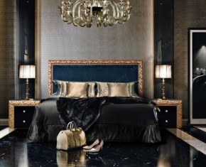 Кровать 2-х спальная (1,6 м) Тиффани Premium черная/золото с мягким элементом (Антрацит) с подъемным механизмомарт (ТФКР-3[3](П) в Красноуральске - krasnouralsk.ok-mebel.com | фото 2