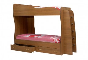 Кровать детская 2-х ярусная Юниор-1 (800*2000) ЛДСП в Красноуральске - krasnouralsk.ok-mebel.com | фото 1