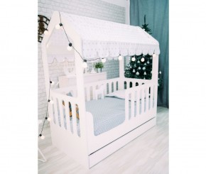 Кровать-домик с ящиком 800*1600 (Белый) в Красноуральске - krasnouralsk.ok-mebel.com | фото 2
