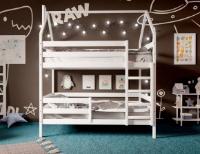 Кровать-домик двухъярусная 80*160 Белый в Красноуральске - krasnouralsk.ok-mebel.com | фото 2