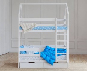 Кровать-домик двухъярусная 80*160 Белый в Красноуральске - krasnouralsk.ok-mebel.com | фото 5