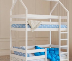 Кровать-домик двухъярусная 80*190 Белый в Красноуральске - krasnouralsk.ok-mebel.com | фото 6
