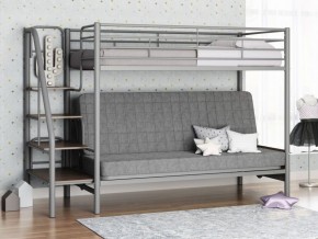 Кровать двухъярусная с диваном "Мадлен-3" (Серый/Серый) в Красноуральске - krasnouralsk.ok-mebel.com | фото