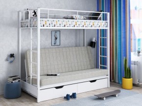 Кровать двухъярусная с диваном "Мадлен-ЯЯ" с ящиками в Красноуральске - krasnouralsk.ok-mebel.com | фото