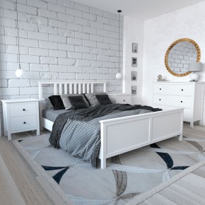 Кровать Ф-156.02 двухспальная 160х200 из массива сосны, цвет белый в Красноуральске - krasnouralsk.ok-mebel.com | фото