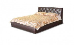 Кровать Флоренция 1600 в к/з "Классик 307 коричневый" (серия Норма) + основание + ПМ в Красноуральске - krasnouralsk.ok-mebel.com | фото