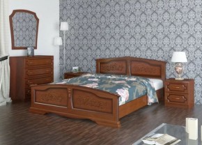 ЕЛЕНА Кровать из массива 1200 (Орех) в Красноуральске - krasnouralsk.ok-mebel.com | фото 2