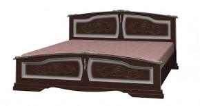 ЕЛЕНА Кровать из массива 1400 (Орех темный) в Красноуральске - krasnouralsk.ok-mebel.com | фото