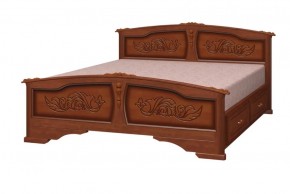 ЕЛЕНА Кровать из массива 1800 (Орех) с 2-мя ящиками в Красноуральске - krasnouralsk.ok-mebel.com | фото 2