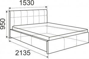 Кровать Изабелла с латами Newtone cacao 1400x2000 в Красноуральске - krasnouralsk.ok-mebel.com | фото 5