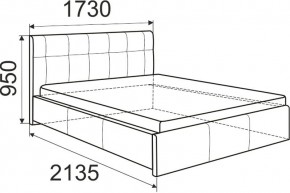 Кровать Изабелла с латами Newtone cacao 1400x2000 в Красноуральске - krasnouralsk.ok-mebel.com | фото 6