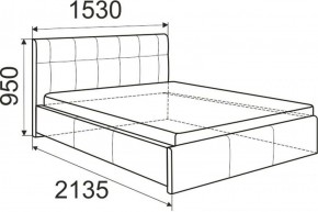 Кровать Изабелла с латами Newtone light beige 1400x2000 в Красноуральске - krasnouralsk.ok-mebel.com | фото
