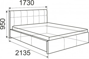 Кровать Изабелла с латами Newtone light beige 1400x2000 в Красноуральске - krasnouralsk.ok-mebel.com | фото 2