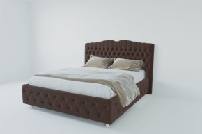 Кровать Нягань с ПМ 1200 (экокожа коричневая) в Красноуральске - krasnouralsk.ok-mebel.com | фото 2