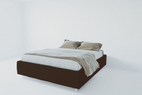 Кровать Подиум с ортопедическим основанием 800 (экокожа коричневая) в Красноуральске - krasnouralsk.ok-mebel.com | фото 1