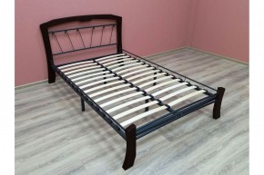 Кровать "Муза 4 Лайт" КМД9 Черная (1600*2000) (ножки-шоколад) с коваными изделиями в Красноуральске - krasnouralsk.ok-mebel.com | фото 3